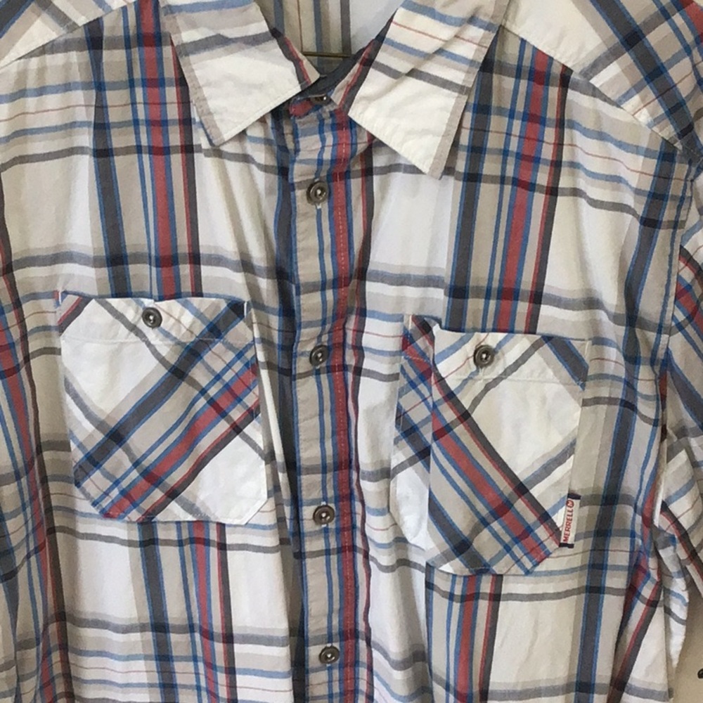 Merrell button down plaid shirt - Picture 3 of 5